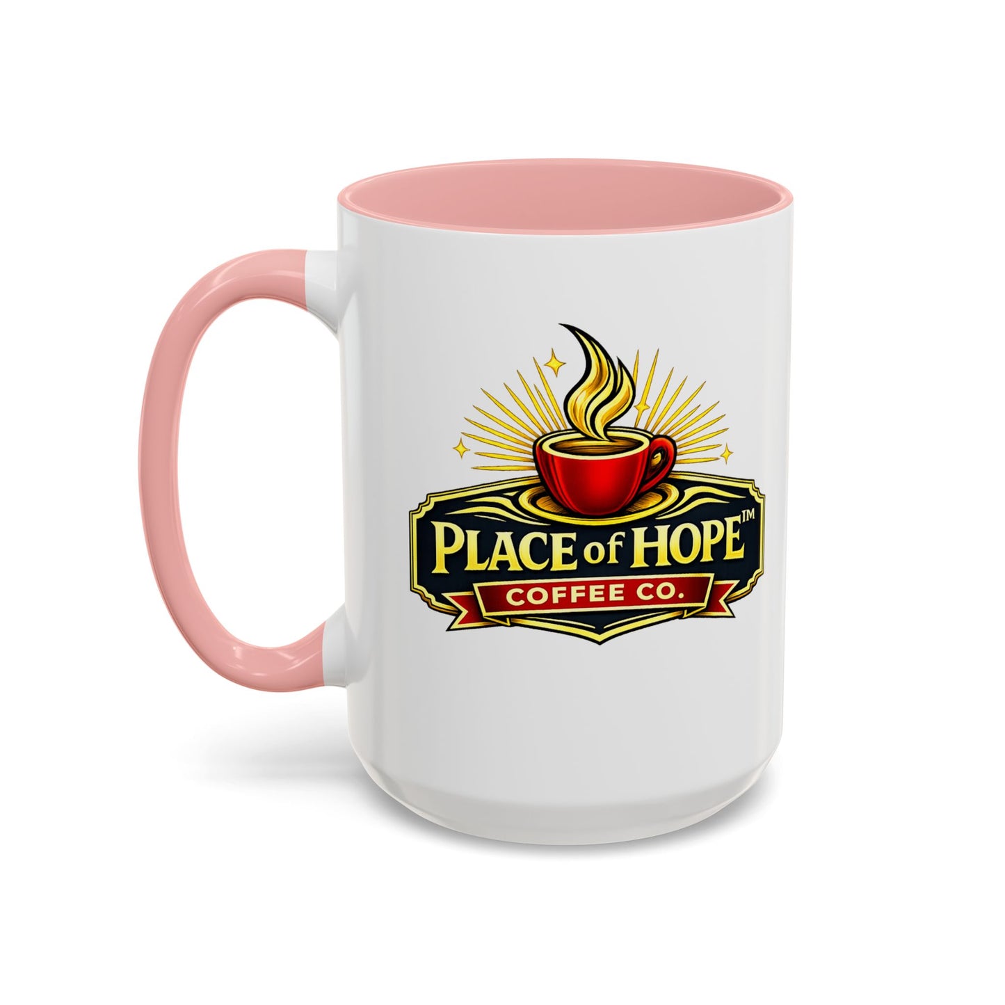 Brewing Hope Accent Coffee Mug — Inspirational Christian Morning Coffee Cup (11/15oz)