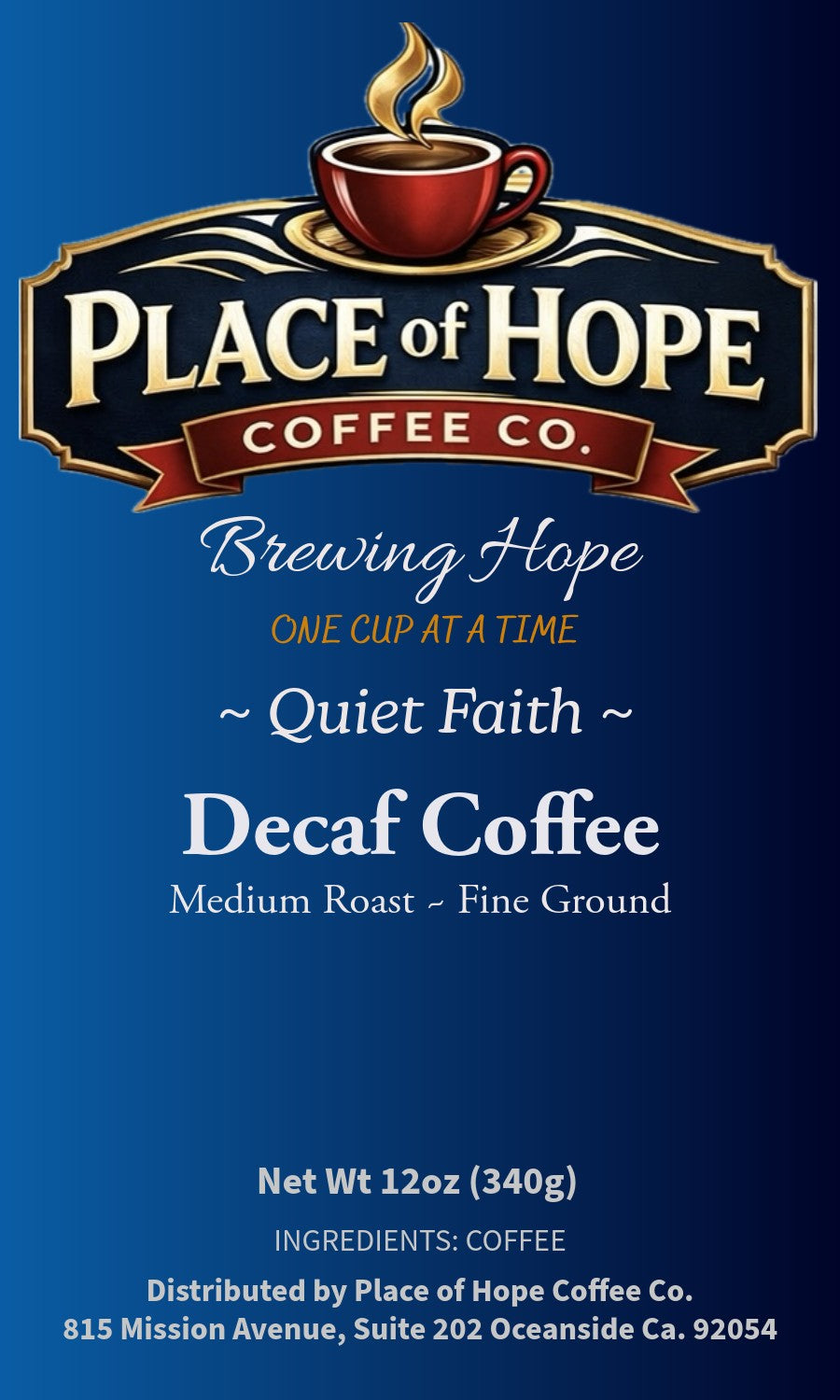 Quiet Faith Decaf (Medium Roast)