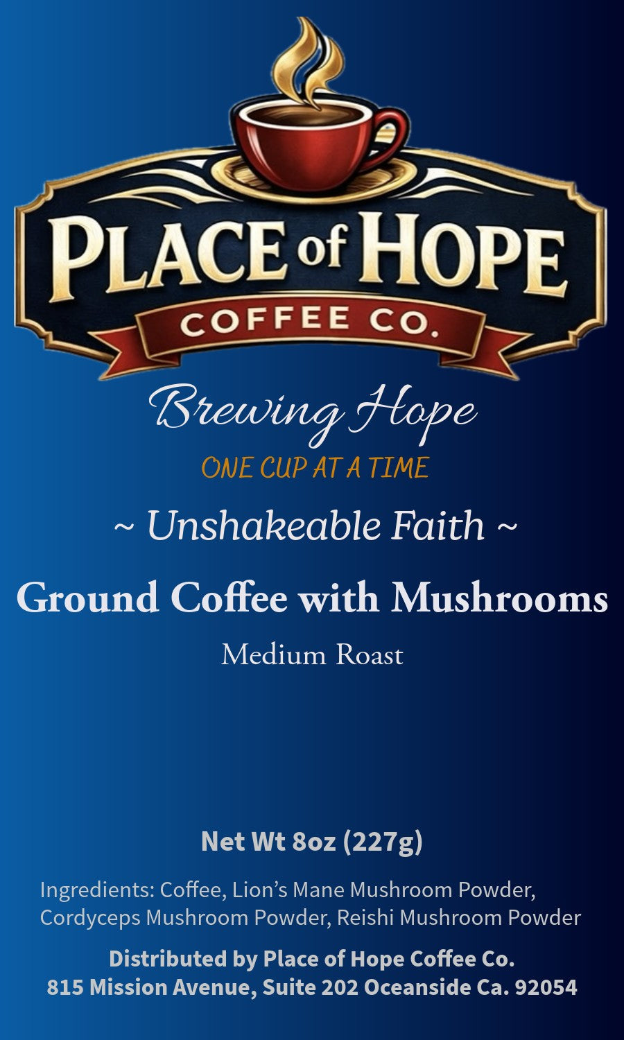 Unshakeable Faith Mushroom Coffee (Medium)
